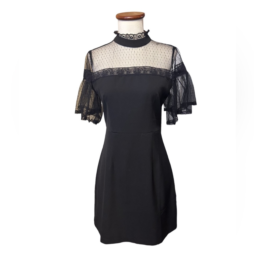 618 SIX ONE EIGHT Wednesday Addams Inspired Lace Top Dress